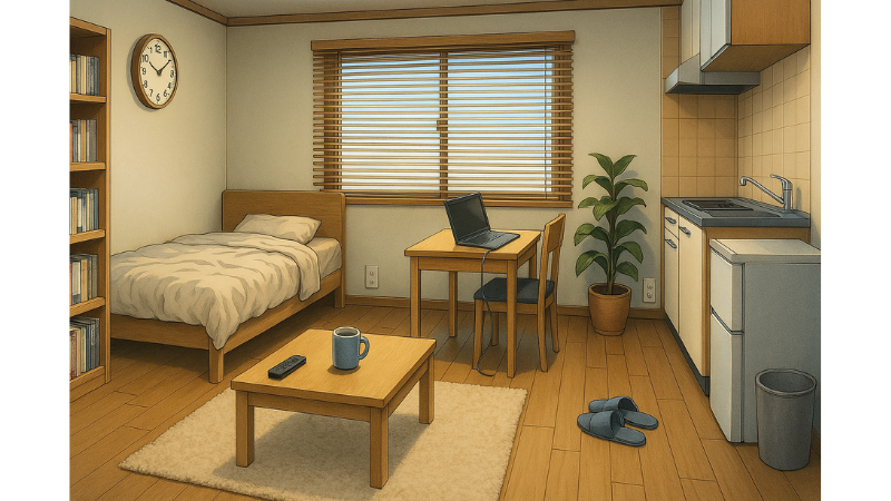 ワンルームのカラー画像
