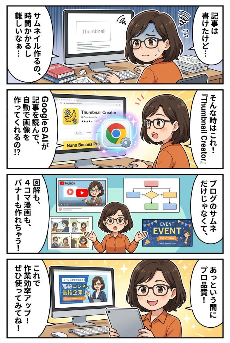 Thumbnail Creatorで描いた漫画例