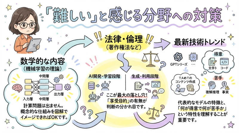 「難しい」と感じる分野への対策グラレコ