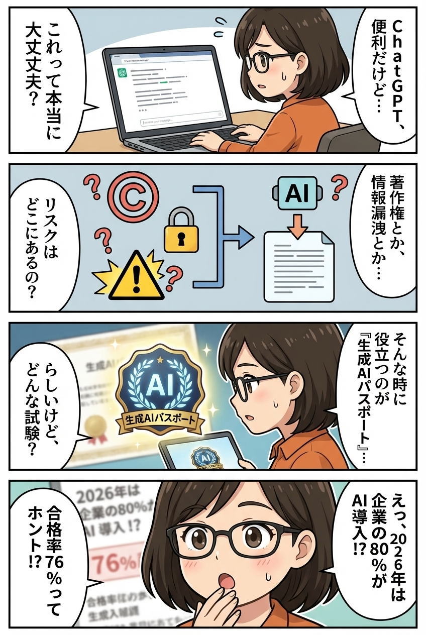 マンガ解説:生成AIパスポート完全ガイド【2026】合格への完全ロードマップ