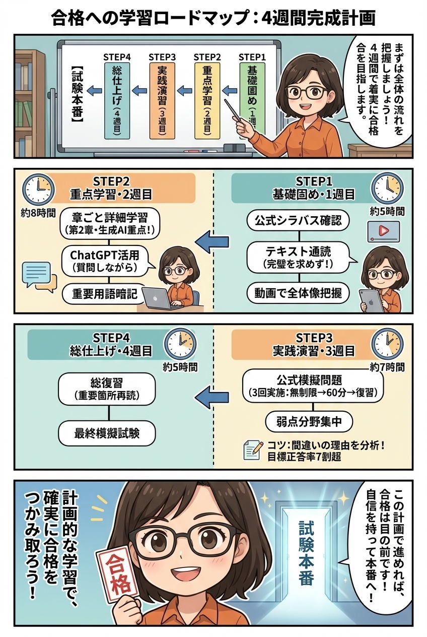 マンガ解説:合格への学習ロードマップ