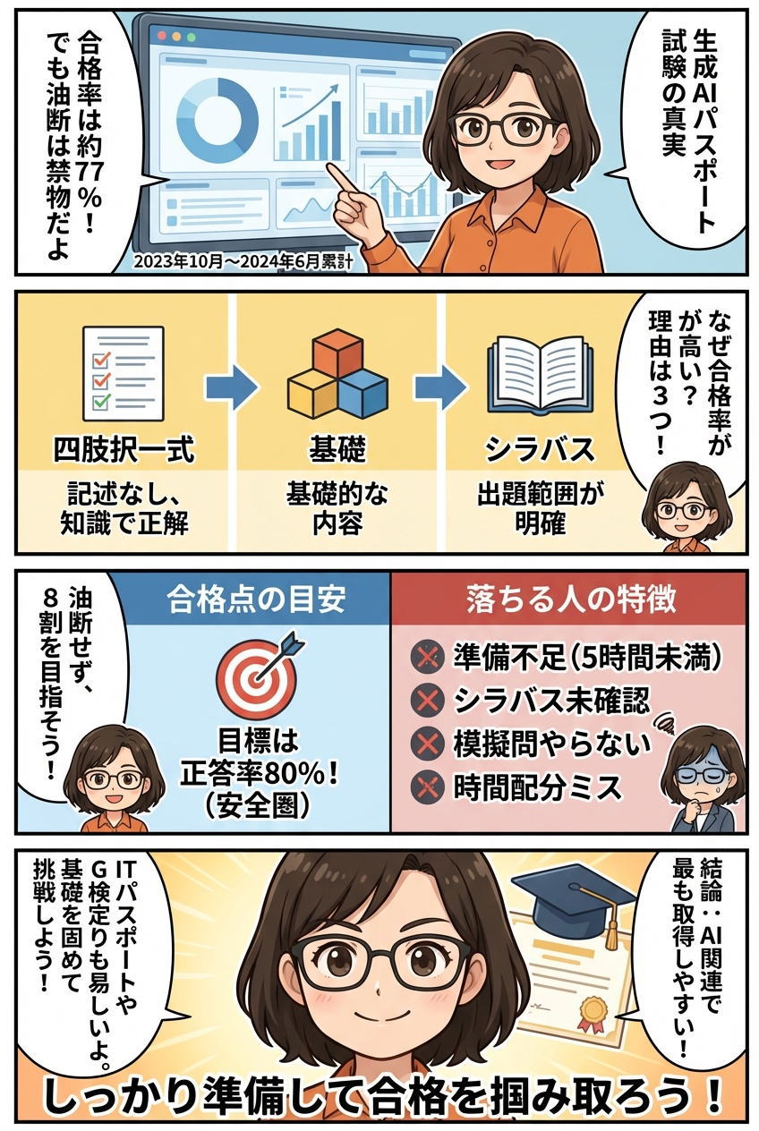 マンガ解説:難易度と合格率の真実