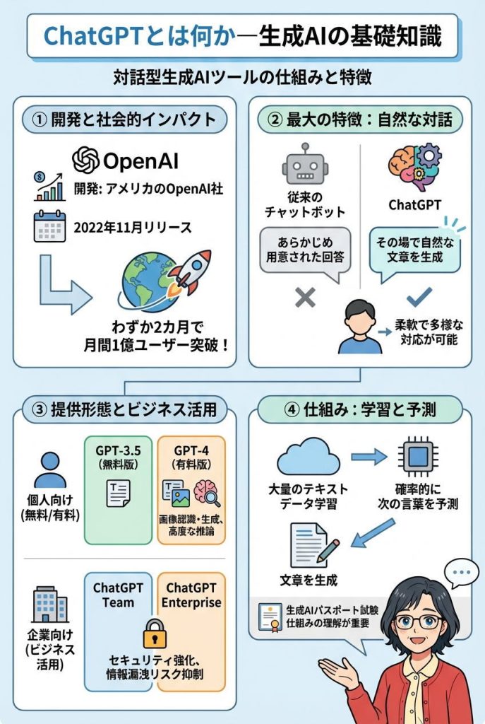 ChatGPTとは何か―生成AIの基礎知識：インフォグラフィック図解