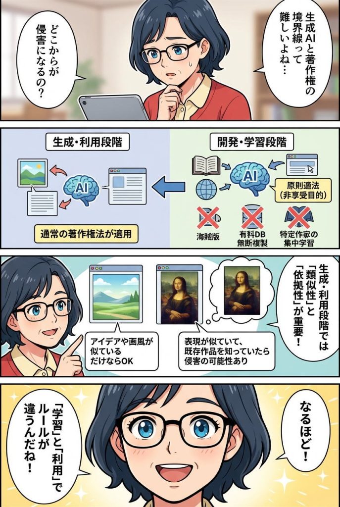マンガで解説：生成AIが著作権侵害になる境界線を正確に理解する