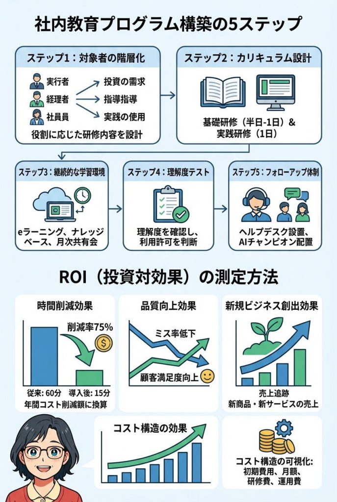 社内教育プログラムの作り方:インフォグラフィック図解