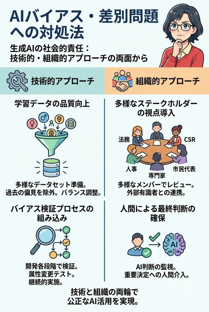バイアス・差別問題への対処法:図解インフォグラフィック