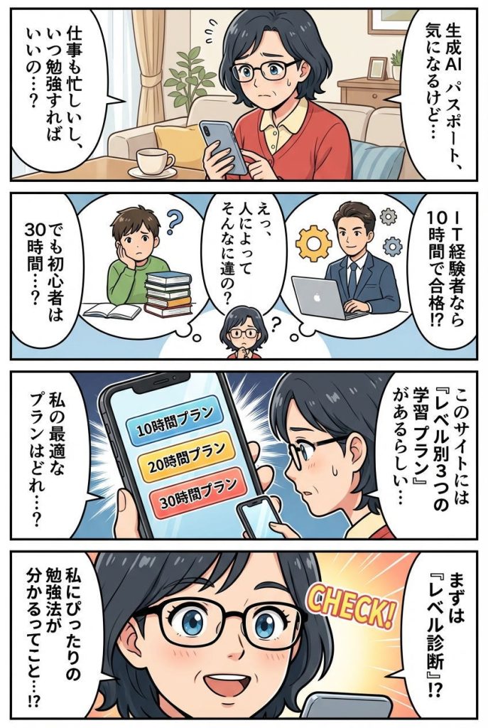 漫画解説：生成AIパスポート勉強法