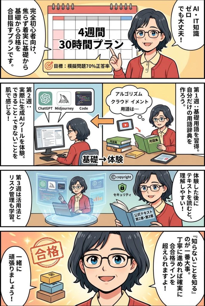 漫画で解説：【レベル3】完全初心者向け｜30時間じっくりプラン
