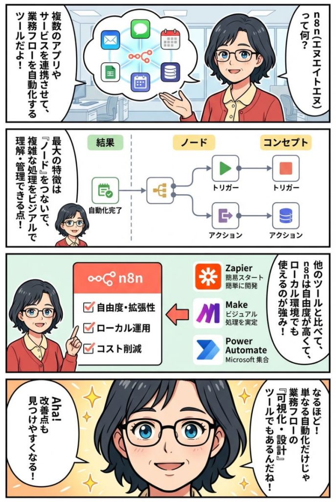 マンガ解説：n8nとは何か|業務自動化ツールの基本を理解する