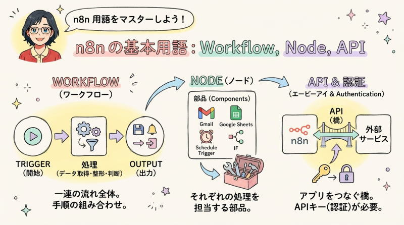 グラレコ解説：n8nでよく使われる専門用語を覚える