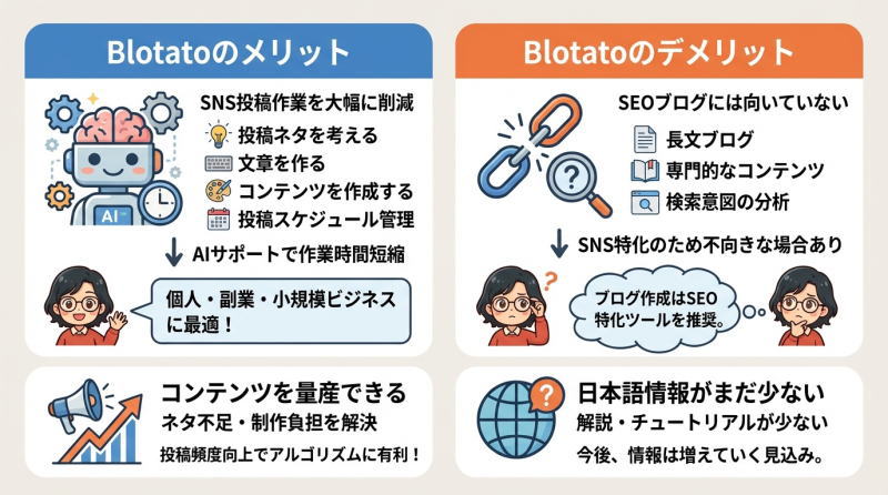 Blotatoのメリットとデメリット