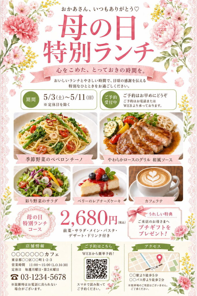母の日特別ランチ