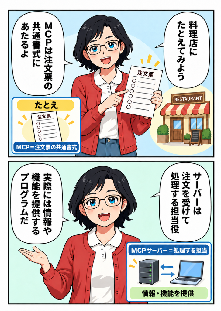 マンガで分かる04、MCPとMCPサーバーの違い