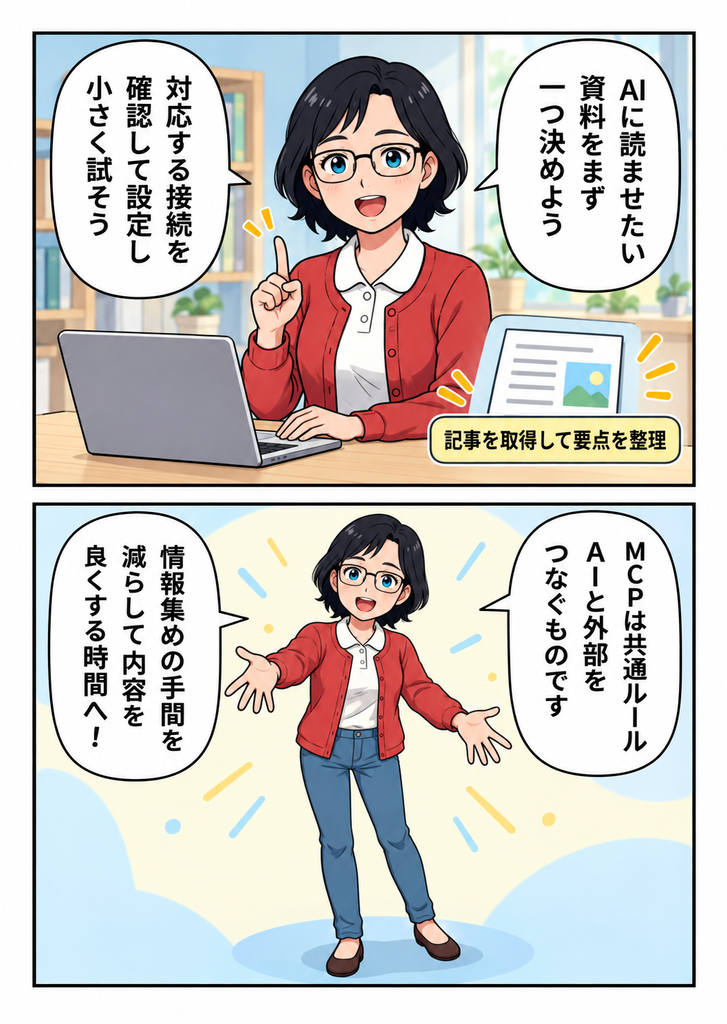 マンガで分かる09、MCPを使い始めるときの流れ
